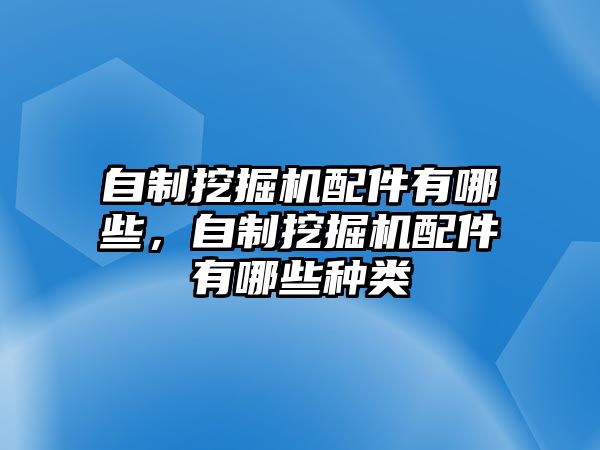 自制挖掘機配件有哪些，自制挖掘機配件有哪些種類