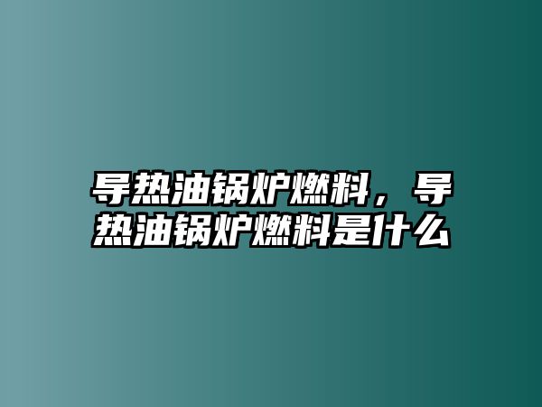 導(dǎo)熱油鍋爐燃料，導(dǎo)熱油鍋爐燃料是什么