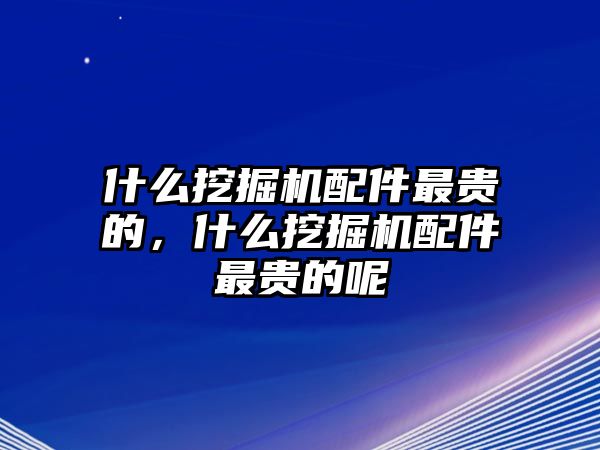 什么挖掘機(jī)配件最貴的，什么挖掘機(jī)配件最貴的呢