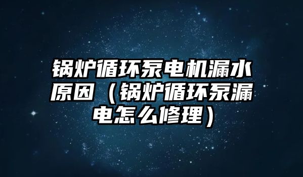 鍋爐循環(huán)泵電機漏水原因（鍋爐循環(huán)泵漏電怎么修理）