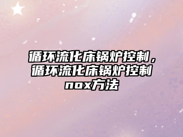 循環(huán)流化床鍋爐控制，循環(huán)流化床鍋爐控制nox方法