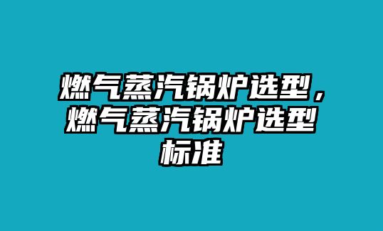 燃?xì)庹羝仩t選型，燃?xì)庹羝仩t選型標(biāo)準(zhǔn)