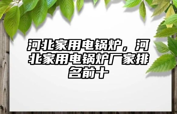 河北家用電鍋爐，河北家用電鍋爐廠家排名前十