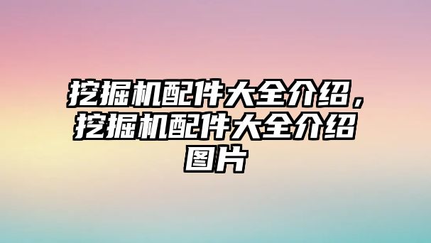 挖掘機(jī)配件大全介紹，挖掘機(jī)配件大全介紹圖片