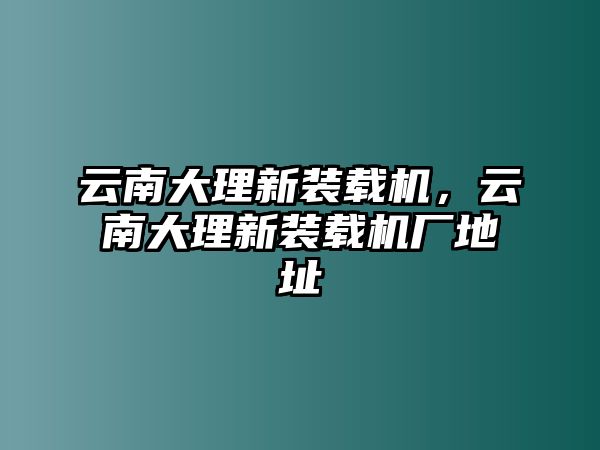 云南大理新裝載機(jī)，云南大理新裝載機(jī)廠地址