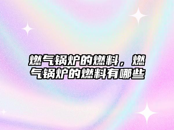 燃?xì)忮仩t的燃料，燃?xì)忮仩t的燃料有哪些