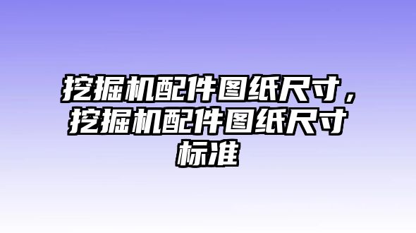 挖掘機(jī)配件圖紙尺寸，挖掘機(jī)配件圖紙尺寸標(biāo)準(zhǔn)