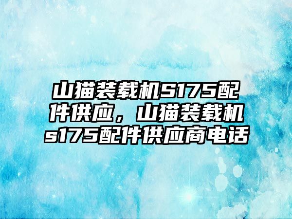 山貓裝載機(jī)S175配件供應(yīng)，山貓裝載機(jī)s175配件供應(yīng)商電話