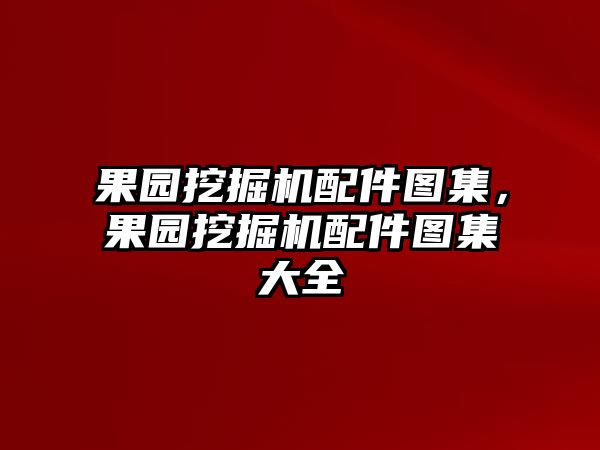 果園挖掘機配件圖集，果園挖掘機配件圖集大全