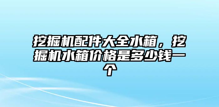 挖掘機配件大全水箱，挖掘機水箱價格是多少錢一個