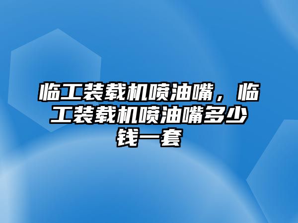 臨工裝載機(jī)噴油嘴，臨工裝載機(jī)噴油嘴多少錢(qián)一套