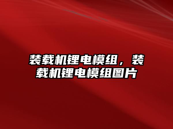 裝載機鋰電模組，裝載機鋰電模組圖片