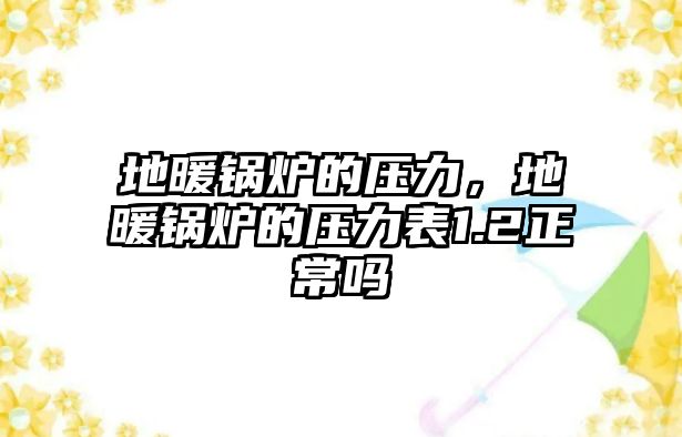 地暖鍋爐的壓力，地暖鍋爐的壓力表1.2正常嗎