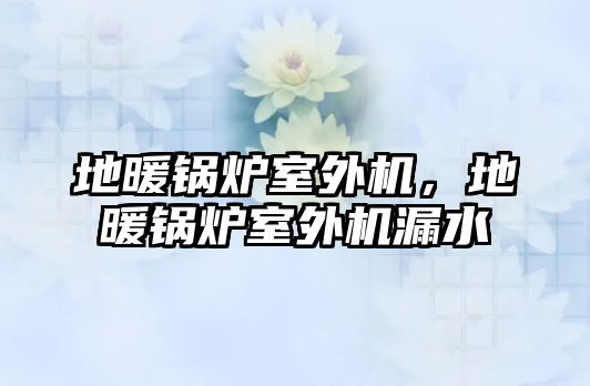 地暖鍋爐室外機，地暖鍋爐室外機漏水