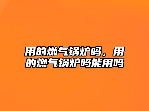 用的燃?xì)忮仩t嗎，用的燃?xì)忮仩t嗎能用嗎