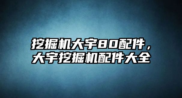 挖掘機大宇80配件，大宇挖掘機配件大全