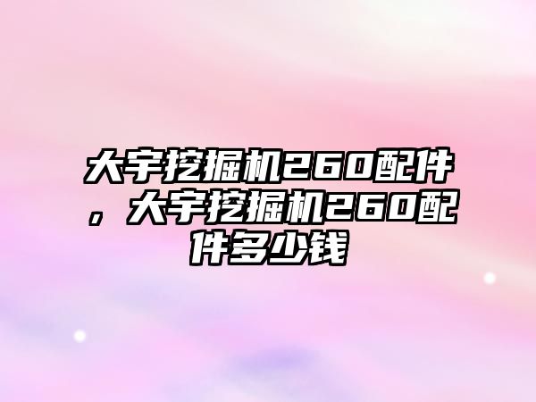 大宇挖掘機260配件，大宇挖掘機260配件多少錢