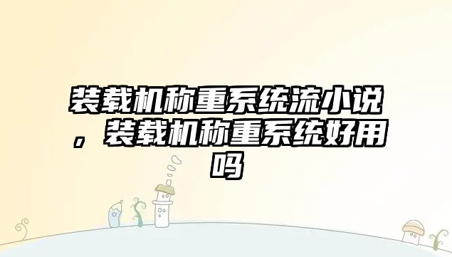 裝載機(jī)稱重系統(tǒng)流小說(shuō)，裝載機(jī)稱重系統(tǒng)好用嗎