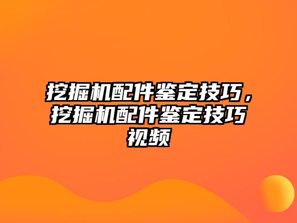 挖掘機(jī)配件鑒定技巧，挖掘機(jī)配件鑒定技巧視頻