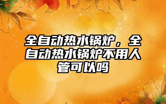 全自動熱水鍋爐，全自動熱水鍋爐不用人管可以嗎