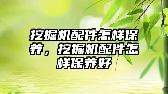 挖掘機配件怎樣保養(yǎng)，挖掘機配件怎樣保養(yǎng)好