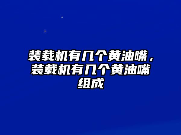 裝載機(jī)有幾個(gè)黃油嘴，裝載機(jī)有幾個(gè)黃油嘴組成