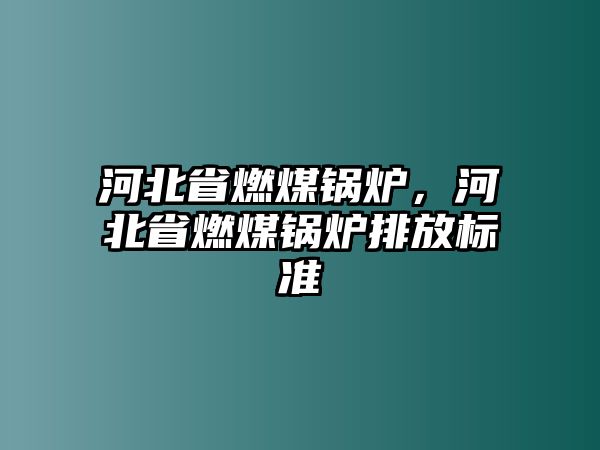 河北省燃煤鍋爐，河北省燃煤鍋爐排放標(biāo)準(zhǔn)