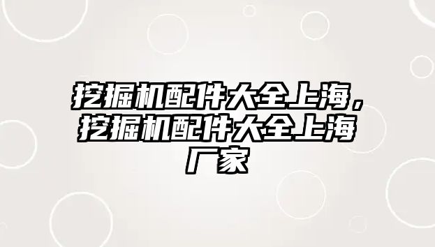 挖掘機(jī)配件大全上海，挖掘機(jī)配件大全上海廠家