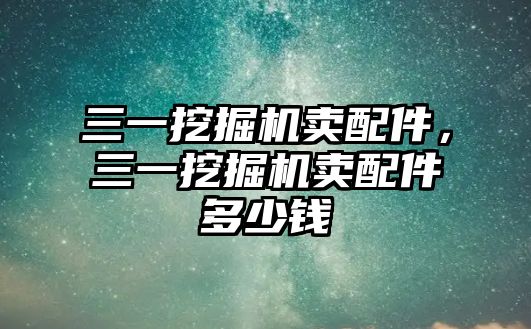 三一挖掘機賣配件，三一挖掘機賣配件多少錢