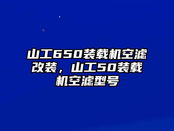 山工650裝載機空濾改裝，山工50裝載機空濾型號