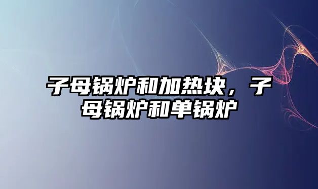 子母鍋爐和加熱塊，子母鍋爐和單鍋爐