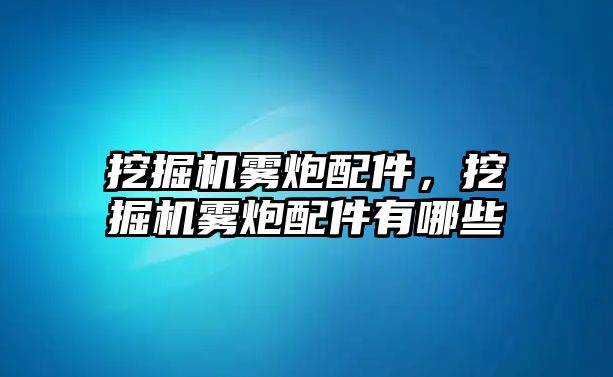 挖掘機霧炮配件，挖掘機霧炮配件有哪些