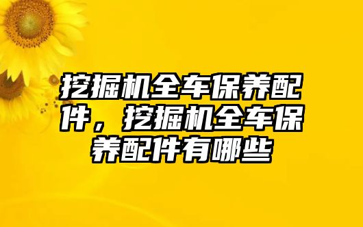 挖掘機全車保養(yǎng)配件，挖掘機全車保養(yǎng)配件有哪些