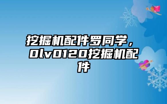 挖掘機(jī)配件羅同學(xué)，ⅴ0lv0120挖掘機(jī)配件