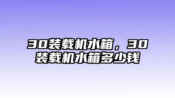 30裝載機(jī)水箱，30裝載機(jī)水箱多少錢