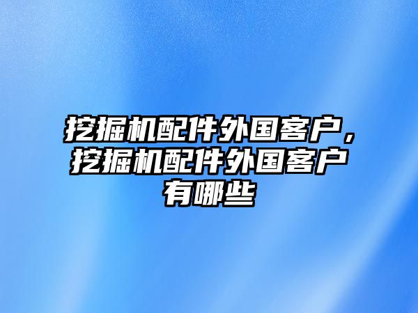 挖掘機(jī)配件外國(guó)客戶，挖掘機(jī)配件外國(guó)客戶有哪些