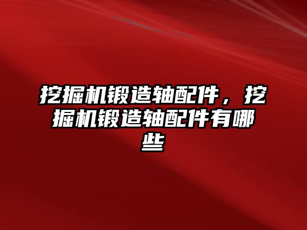 挖掘機鍛造軸配件，挖掘機鍛造軸配件有哪些