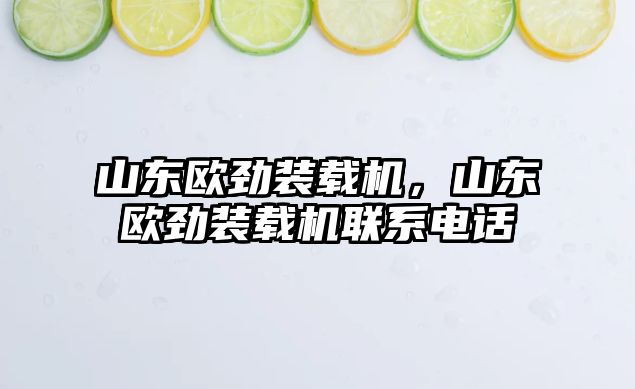 山東歐勁裝載機，山東歐勁裝載機聯(lián)系電話