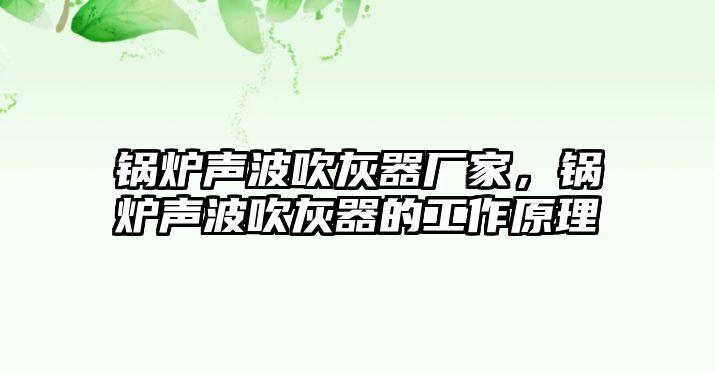 鍋爐聲波吹灰器廠家，鍋爐聲波吹灰器的工作原理