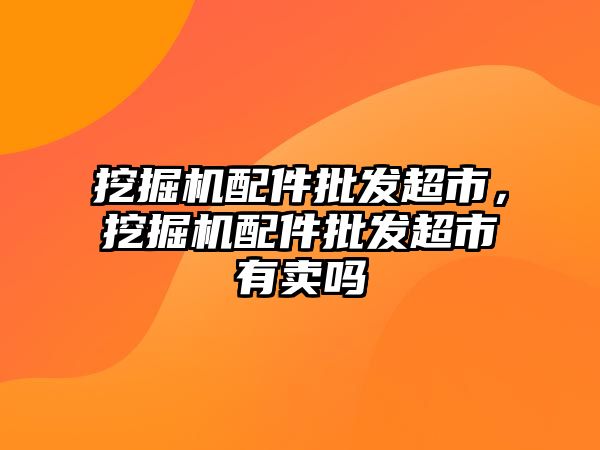 挖掘機(jī)配件批發(fā)超市，挖掘機(jī)配件批發(fā)超市有賣嗎