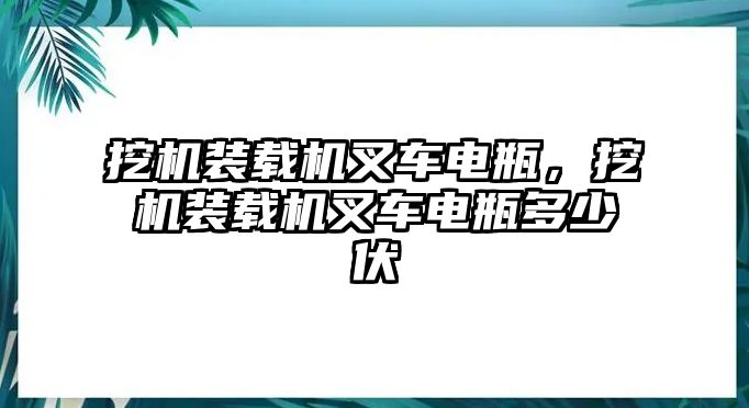 挖機裝載機叉車電瓶，挖機裝載機叉車電瓶多少伏