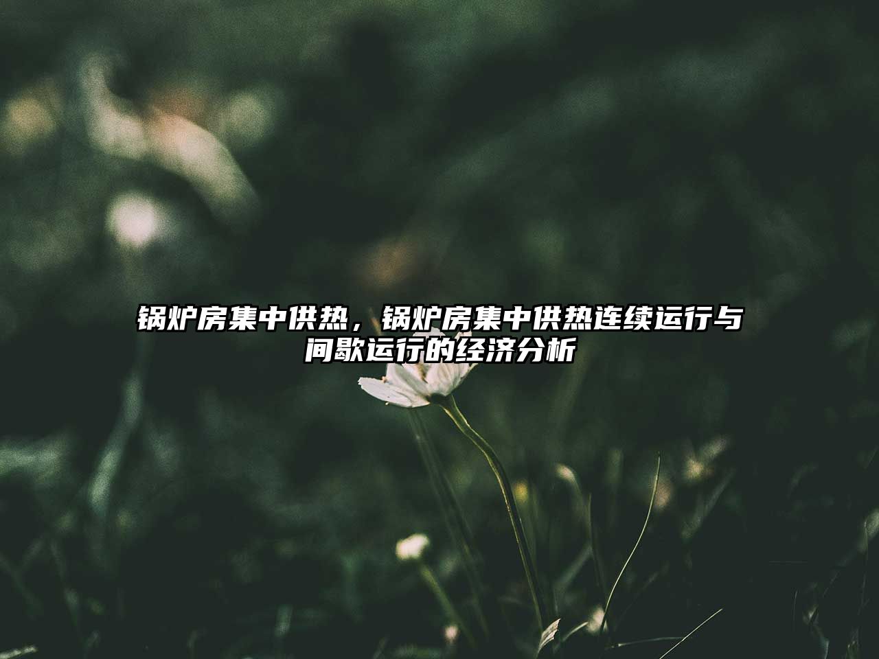 鍋爐房集中供熱，鍋爐房集中供熱連續(xù)運行與間歇運行的經(jīng)濟分析