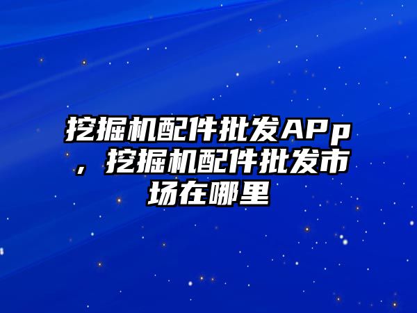 挖掘機(jī)配件批發(fā)APp，挖掘機(jī)配件批發(fā)市場(chǎng)在哪里