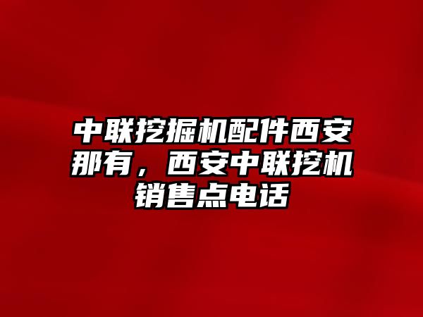 中聯挖掘機配件西安那有，西安中聯挖機銷售點電話