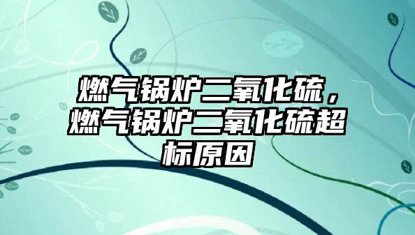 燃?xì)忮仩t二氧化硫，燃?xì)忮仩t二氧化硫超標(biāo)原因