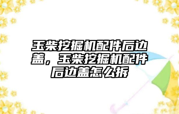 玉柴挖掘機配件后邊蓋，玉柴挖掘機配件后邊蓋怎么拆