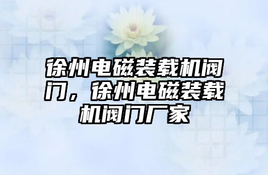 徐州電磁裝載機(jī)閥門，徐州電磁裝載機(jī)閥門廠家