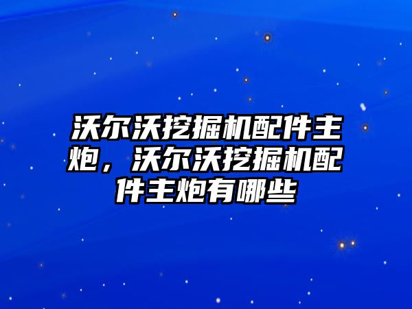 沃爾沃挖掘機(jī)配件主炮，沃爾沃挖掘機(jī)配件主炮有哪些