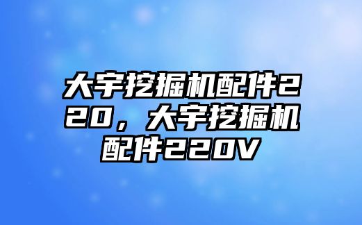 大宇挖掘機(jī)配件220，大宇挖掘機(jī)配件220V