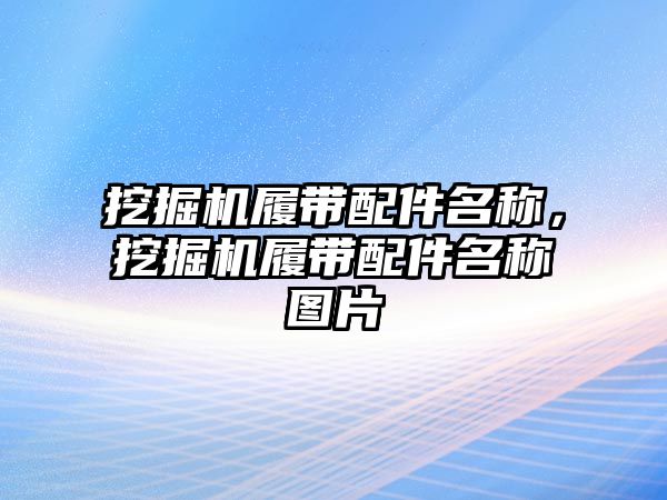 挖掘機履帶配件名稱，挖掘機履帶配件名稱圖片